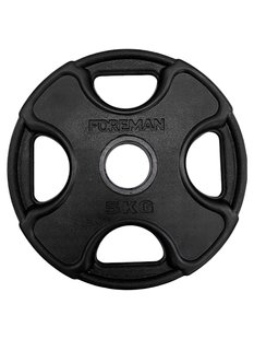 Диск олімпійський Foreman PRR, 5 кг (чорний), FM-PRR-5-BK FM-PRR-5-BK фото