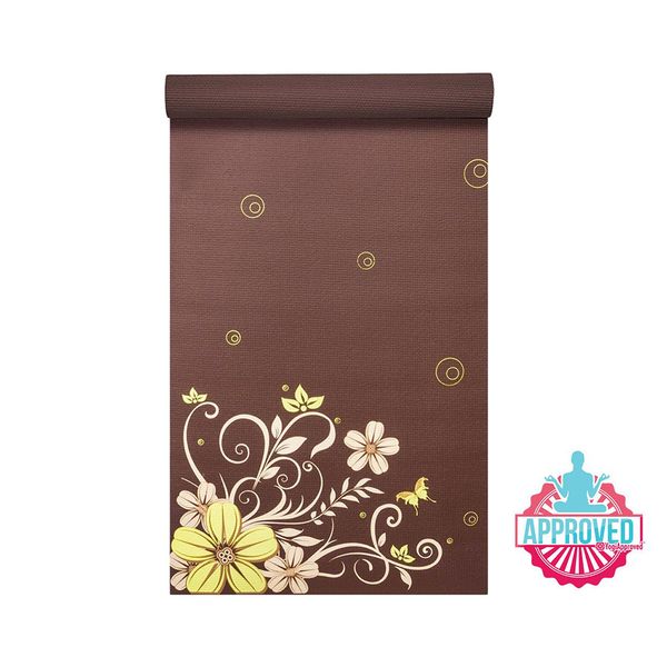 ProsourceFit Floret Yoga Mat, 5mm, PS-1921-BR (Brown)