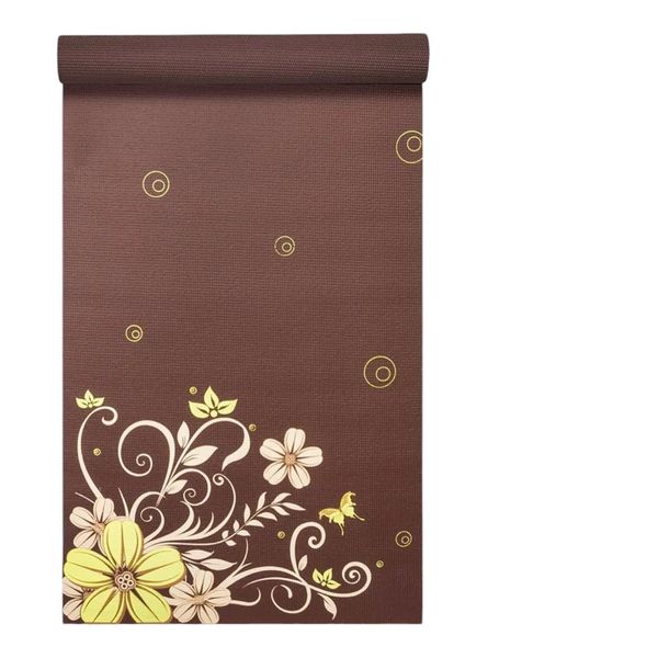 ProsourceFit Floret Yoga Mat, 5mm, PS-1921-BR (Brown)